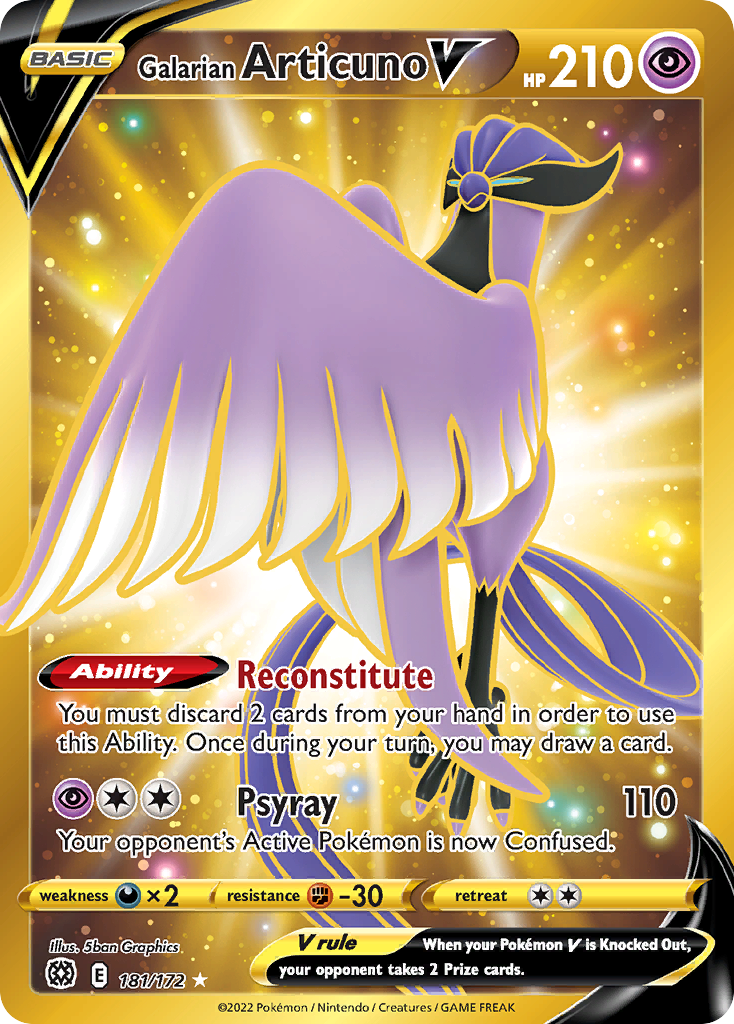 Brilliant Stars Galarian Articuno V #181/172